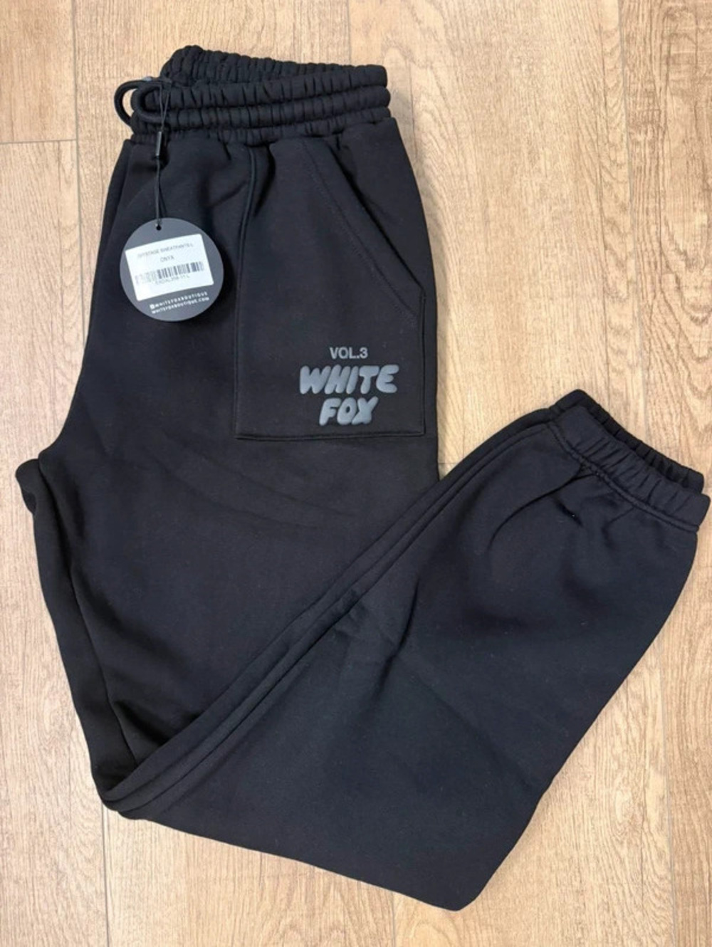 White Fox Boutique Offstage Sweatpants - Onyx Black, Size Large
